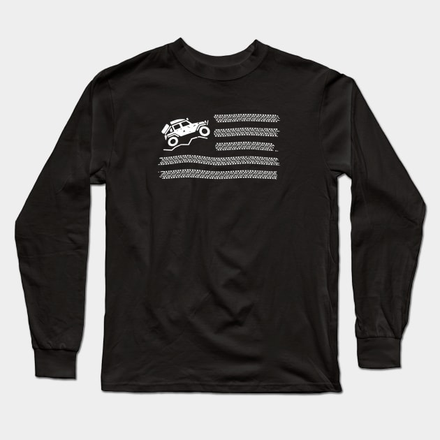 American Off Road 4x4 Overland Flag Long Sleeve T-Shirt by hobrath